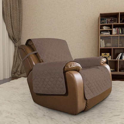 Easy-Going Reversible Couch Cover, Oversized Recliner, Brown/Brown | Machine Washable Slipcover For Dogs, Water Resistant Furniture Mat For Living Room, Non-Slip Sofa Cover, Pet Friendly