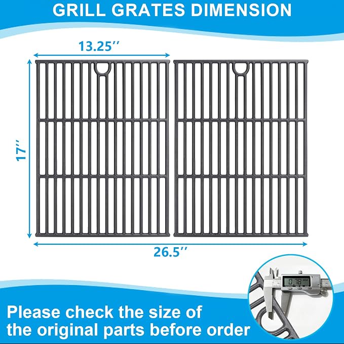 Grill Parts Kit, 2-Pack Cooking Grates, 4-Pack Heat Plates, 4-Pack Burners and Igniters for Expert Grill 4 Burner 720-0789 series, for Expert Grill Replacement Parts XG19-101-002-02, XG1136207123002