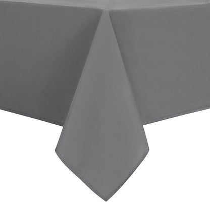 DWCN Rectangle Tablecloth - 60 x 102 Inch - Waterproof Stain and Wrinkle Resistant Washable Table Cloth, Decorative Fabric Table Cover for Kitchen Dining Room Party and Outdoor Use, Light Grey