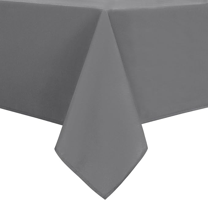 DWCN Square Tablecloth - 30 x 30 Inch - Waterproof Stain and Wrinkle Resistant Washable Table Cloth, Decorative Fabric Table Cover for Kitchen Dining Room Party and Outdoor Use, Light Grey