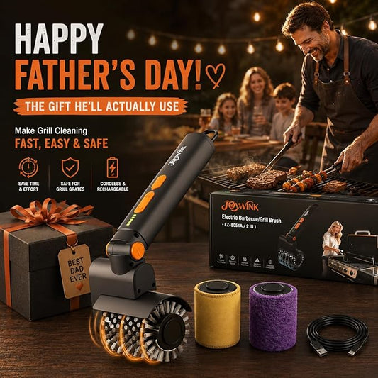 Upgraded Electric Grill Brush - Extreme 50kg Torque Power Grill Brush, 7.4V Motor, Safe for All Grills, SUS304 Anti-Shedding Bristle, with Heat Resistant Mat & Polishing Pad, for Fathers Day