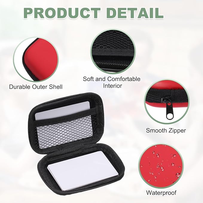 2Pcs Card Game Case, Soft Cloth Playing Waterproof Card Storage Travel Game Case Compatible for Outdoor Gaming Camping, Red