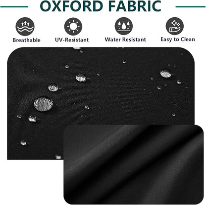 Outdoor Cushion Covers Replacement 14 Pcs, Black | Patio Cushion Covers fit for 7Pieces 6-Seater Wicker Rattan Sectional Couch Sofa Outdoor Cushion Slipcovers Set