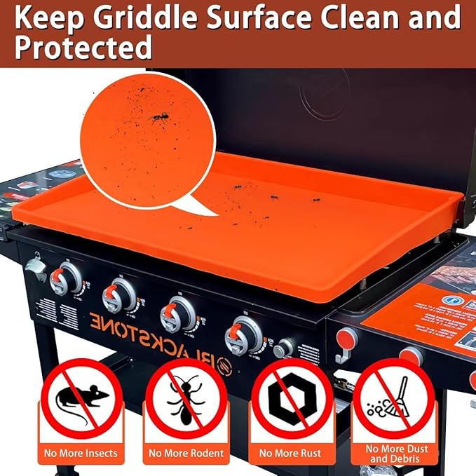 Silicone Griddle Mat - 36 Inch Magnetic Protective Top Cover for Blackstone Griddle - Heavy Duty Food-Grade Silicone, Easy to Clean, Foldable, Reusable