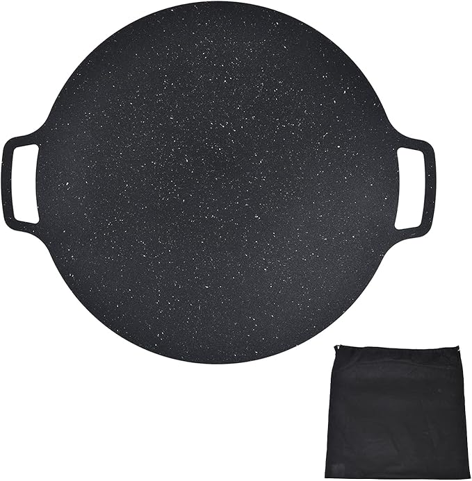 Korean BBQ Grill, Good Insulation Heat Solid Grilling Pan Nonstick for Outdoor Indoor Party for Camping 36CM