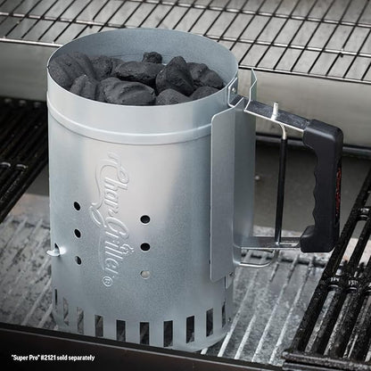 Char-Griller® Charcoal Grill Chimney Starter with Quick Release Trigger for Quickly Lighting BBQ Coals, Compatible with Any BBQ Charcoal Grill, 12-Inch & Masterbuilt Fire starters, 48 count