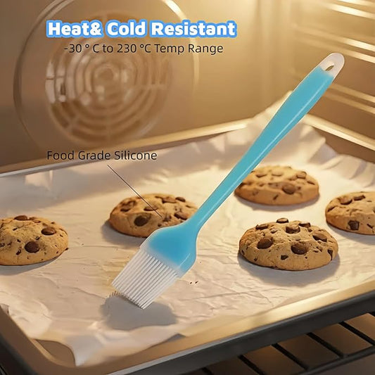 Silicone Basting Pastry Brush, 10.35 Inch, Blue, Food Grade, Heat Resistant -30°C to 230°C, No Bristle Loss, for Baking, BBQ, and Cooking