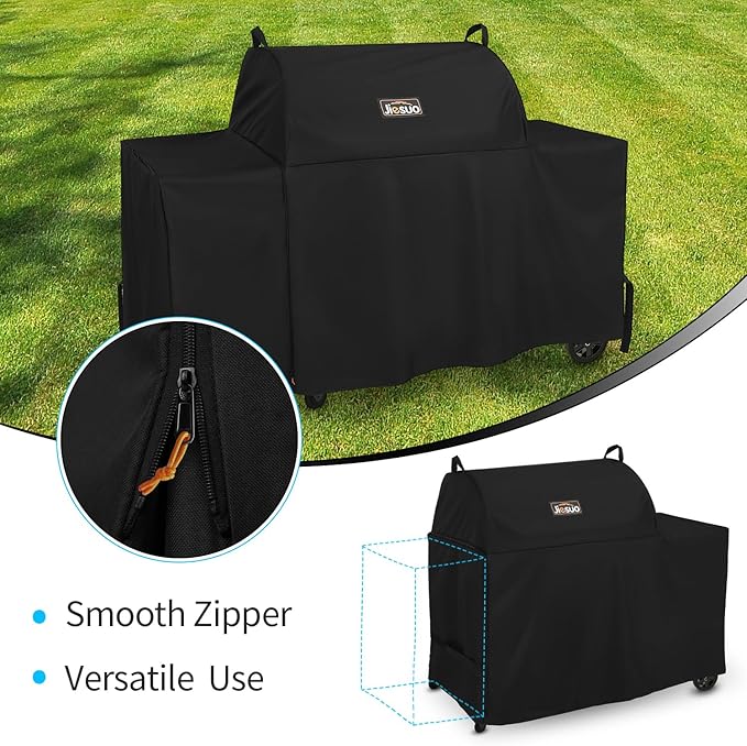 Grill Cover for Traeger Grills BAC776 Woodridge Pro and Traeger Woodridge Elite Grills, Special Zipper Design