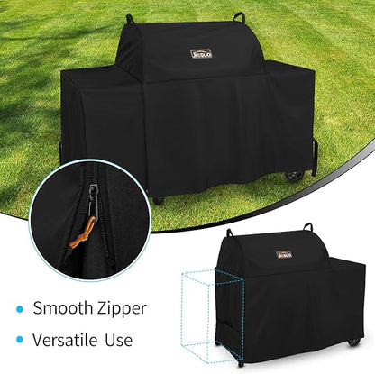 Grill Cover for Traeger Grills BAC776 Woodridge Pro and Traeger Woodridge Elite Grills, Special Zipper Design