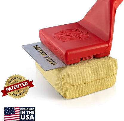 Grill Rescue BBQ Replaceable Scraper Cleaning Head, Bristle Free - Durable and Unique Tools for Cast Iron or Stainless-Steel Grates, Barbecue Cleaner (Replaceable Scraper Head)