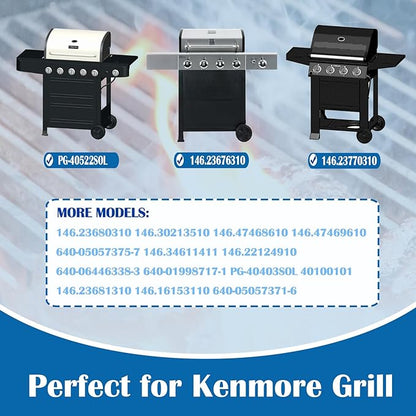 SafBbcue 16.5" Grill Grates for Kenmore 4&5 Burners Replacement Grill Parts Kenmore 146.23680310 146.30213510 146.23770310 146.47468610 146.47469610 PG-40406S0L Cooking Grates Bbq-pro 146.23676310