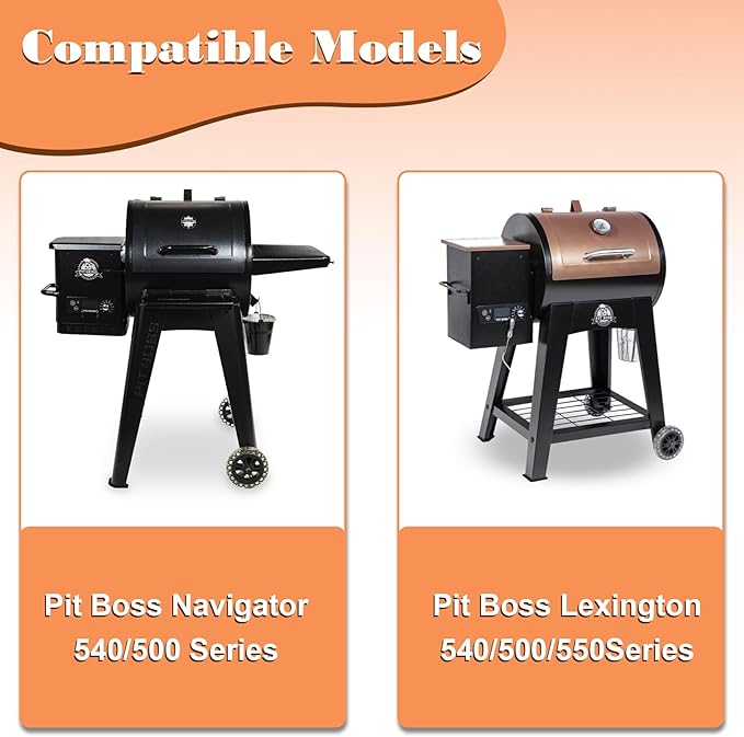 PB500NX Flame Broiler Kit Replacement Parts for Pit Boss Lexington 500/540/550 Series Pellet Smoker Grills, Grill Main Plate and Slide Cover for Pit Boss PB500SP PB550G Wood Pellet Grill Accessories