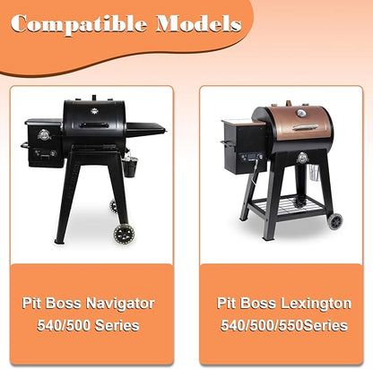 PB500NX Flame Broiler Kit Replacement Parts for Pit Boss Lexington 500/540/550 Series Pellet Smoker Grills, Grill Main Plate and Slide Cover for Pit Boss PB500SP PB550G Wood Pellet Grill Accessories