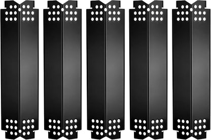 Grill Burner Covers Replacement 14.6" L, Heavy Duty Porcelain Steel Grill Heat Plates Parts, Outdoor Barbecue Heat Shield Flame Tamer Kit for Nexgrill and More Grills, 5 Pack