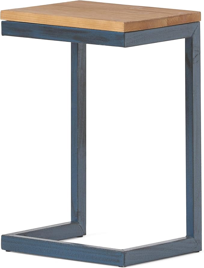 Christopher Knight Home Caspian Outdoor Firwood C Shaped Table, Antique Finish, Small, 10.25 in x 12.75 in x 19.5 in