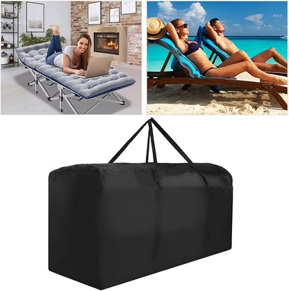 Outdoor Cushion Storage Bag Waterproof Extra Large Protective Zippered Patio Cushion Storage Bags Furniture Storage Bag with Handles, 48 Inches L x 15 Inches W x 22 Inches H 1 Pack