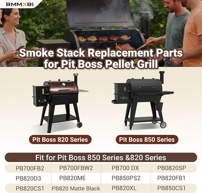 Pellet Grill Chimney Replacement Parts for Pit Boss 820 Series, 850 Series PB0820SP 10537 Grill Smoke Stack Replacement Parts for Pit Boss 850 820 PB0820SP PB700FB2