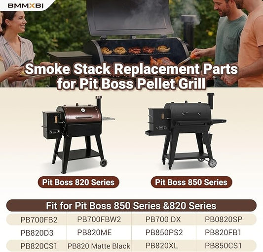 Pellet Grill Chimney Replacement Parts for Pit Boss 820 Series, 850 Series PB0820SP 10537 Grill Smoke Stack Replacement Parts for Pit Boss 850 820 PB0820SP PB700FB2