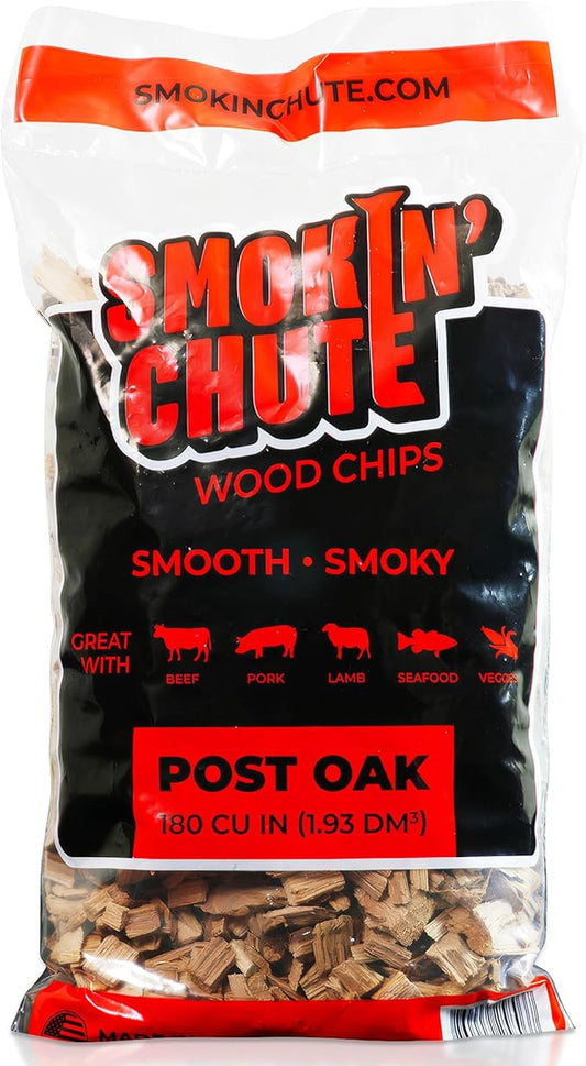 Smokin' Chute Post Oak Wood Chips Specially Designed and Hand Sorted to Work with The System