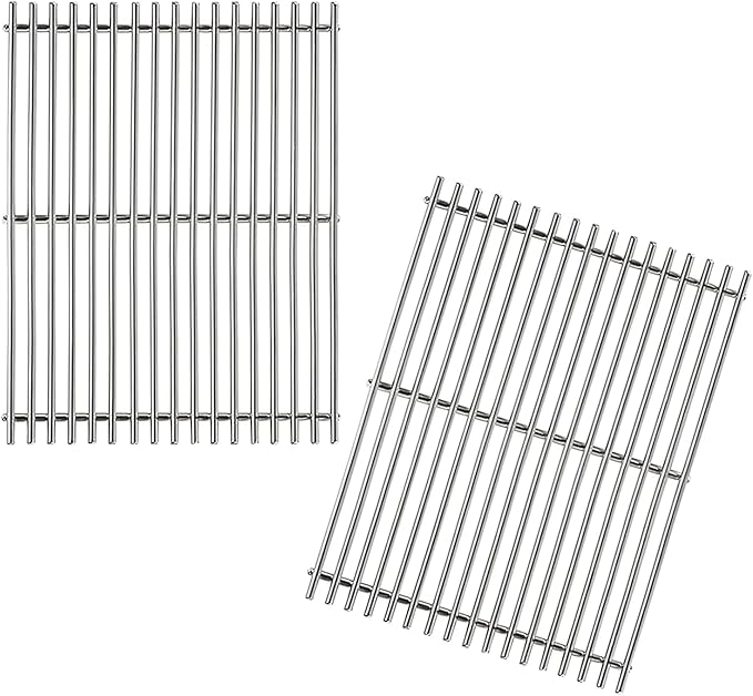 Hongso Genesis 2 Grill Grates SUS304 Stainless Steel for Weber Genesis II 300 Series E310 S310 E315 S315 E325 E330 E335 S330, LX S340 LX E340 Models, Genesis ii Grill Replacement Parts GS4 66802 66095