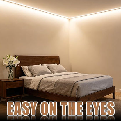 RadiantFlux 4000K 10Ft LED Strip Lights, Natural Daylight LED Tape for Indoor, Dimmable Flexible Super Bright Lighting for Living Room, Kitchen & Vanity Mirror