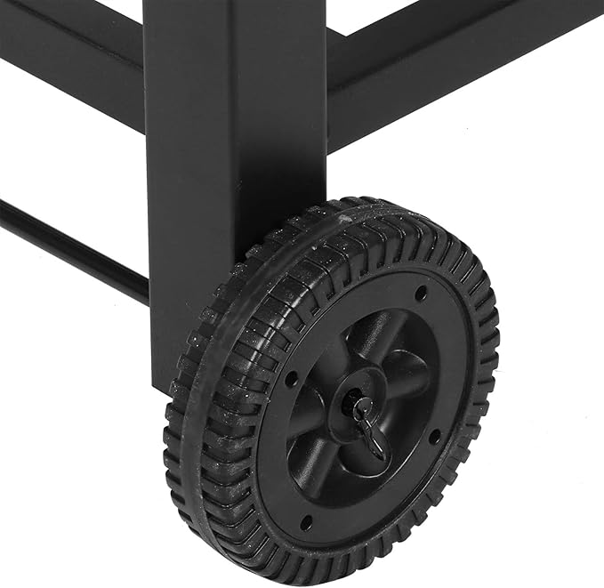 Portable Charcoal Grill, Large BBQ Grill with Wheels, Adjustable Vent Outdoor Grill for Camping, Picnic and Garden