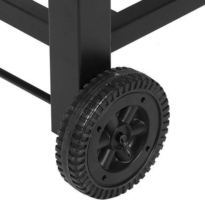 Portable Charcoal Grill, Large BBQ Grill with Wheels, Adjustable Vent Outdoor Grill for Camping, Picnic and Garden