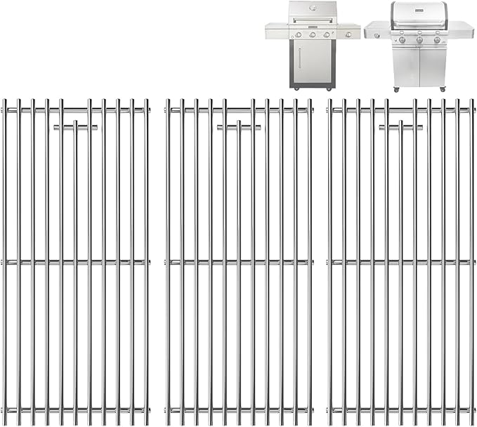 720-0953 Grill Grates for KitchenAid Grill Replacement Parts 720-0787D 3 Burner 720-0953A 730-0953, Cooking Grates for Kitchen Aid 720-0787D Home Depot Grill Parts, Stainless Steel, 18 13/16 x 8 1/8"