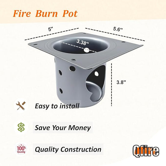 Fire Burn Pot for Pit Boss Pro 1150/1160 Pellet Grill, Firepot for Pit Boss PB1150PS2, PB1600PS1, PB1150PS3 Wood Pellet Grill
