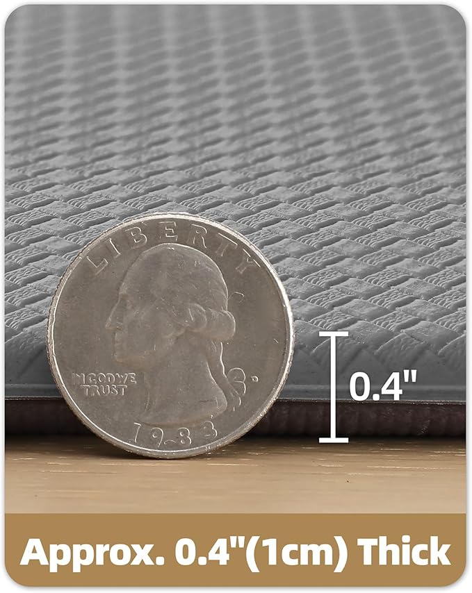 Color&Geometry Anti Fatigue Cushion Padded Kitchen Mat for Floor - 17x29+17x59,Easy Clean, Waterproof & Oil Proof, Anti Slip, Foam Rubber Runner Rug for Front Sink Comfort Standing, Grey Set of 2