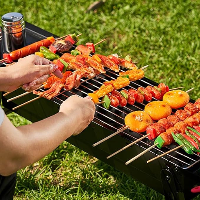 Portable Charcoal Grill Small Barbecue Grill, Folding BBQ Grill Compact Grill For Outdoor Cooking