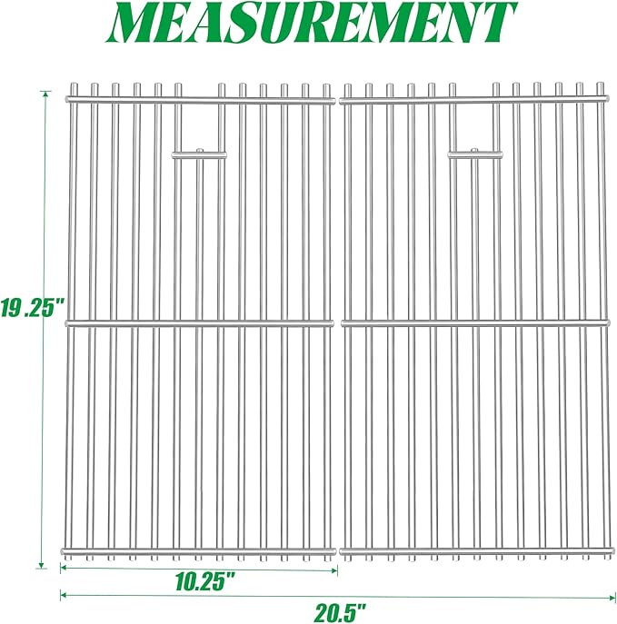 Charleston Grill Grates for Pit Boss 1020 PB1020NX Cooking Grid Replacement Parts Pitboss Stainless Steel Pellet Grill Combo Smoker Accessories BBQ Grilling Rack