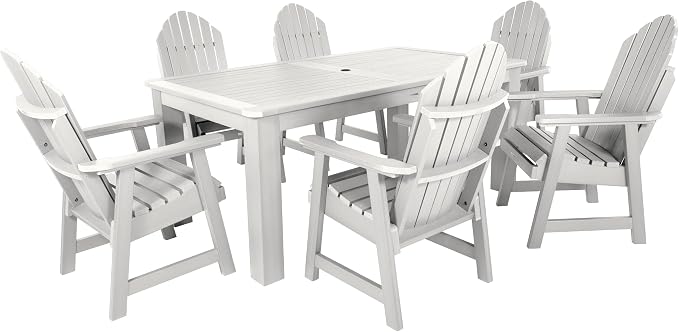 highwood Hamilton Adirondack 7pc Dining Set 72" x 42", White