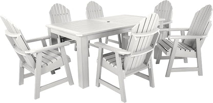 highwood Hamilton Adirondack 7pc Dining Set 72" x 42", White