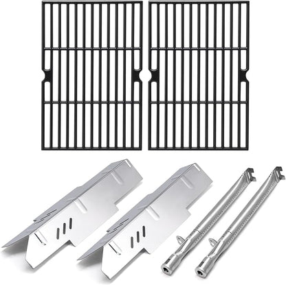 Grill Replacement Parts for Dyna Glo DGF350CSP DGF350CSP-D 2 Burner Grill Models, Replacement for Dyna Glo DGF350CSP Heat Tent Heat Shield, for Dyna-Glo DGF350CSP Grates, for DGF350CSP Burner