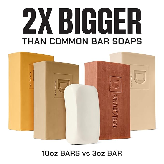 Duke Cannon Supply Co. Large Bar Soap Bundle - Men's Soap with Masculine Scent - All Skin Types - Wayfinder, Sawtooth, Bourbon & Palomino, 10 oz (4 Pack)
