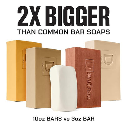 Duke Cannon Supply Co. Large Bar Soap Bundle - Men's Soap with Masculine Scent - All Skin Types - Wayfinder, Sawtooth, Bourbon & Palomino, 10 oz (4 Pack)