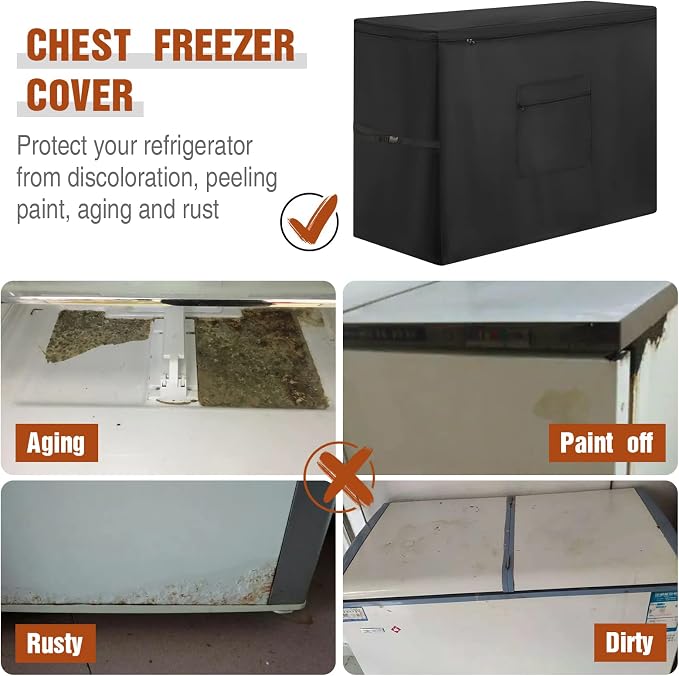 40 Inch Chest Freezer Cover Waterproof 40x25x35in