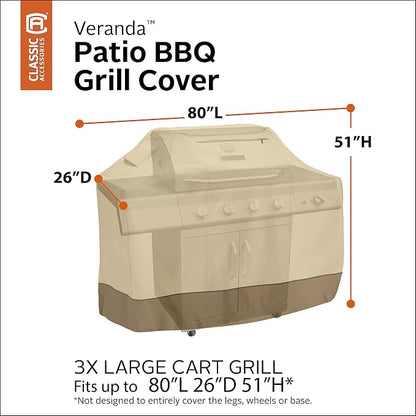 Classic Accessories Veranda Water-Resistant 80" BBQ Grill Cover