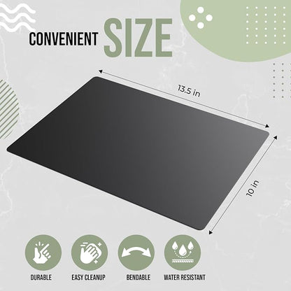 Crown Display Disposable Cutting Boards for Kitchen 400 Count Black Cutting Board 10 Inch X 13.5 Inch Flexible Cutting Boards For Kitchen ~ Patent Pending ~ Recyclable Disposable Cutting Board Sheets