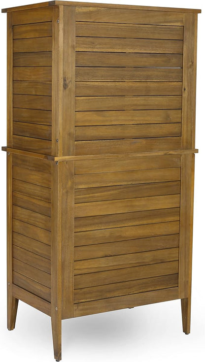 Homestyles Maho Outdoor Storage, Large Cabinet, Brown
