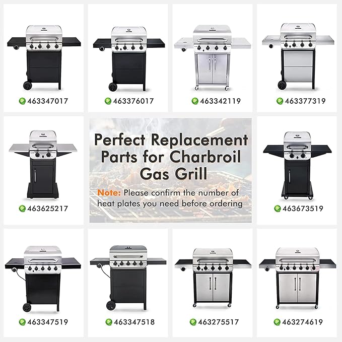Yiming Grill Replacement Parts for Charbroil Performance 4 Burner 463342119, 463377319, 463376017, 463347017, 463335517, 463332718, 463376519, 463349917, Char-Broil Performance Grill Parts 463342119.