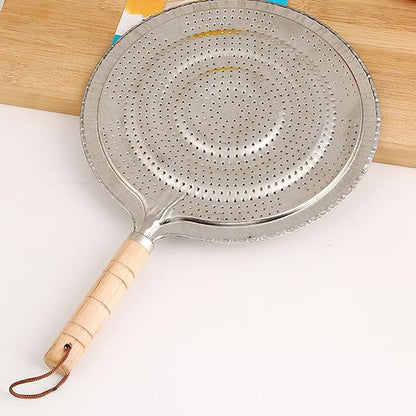 Ragyzity Heat Diffuser Reducer Flame Guard With Wooden Handle, Simmer Ring and Flame Reducer for Even Heat Distribution, Gas Stove Diffuser Plate for Moka Pot, Coffee Cookware