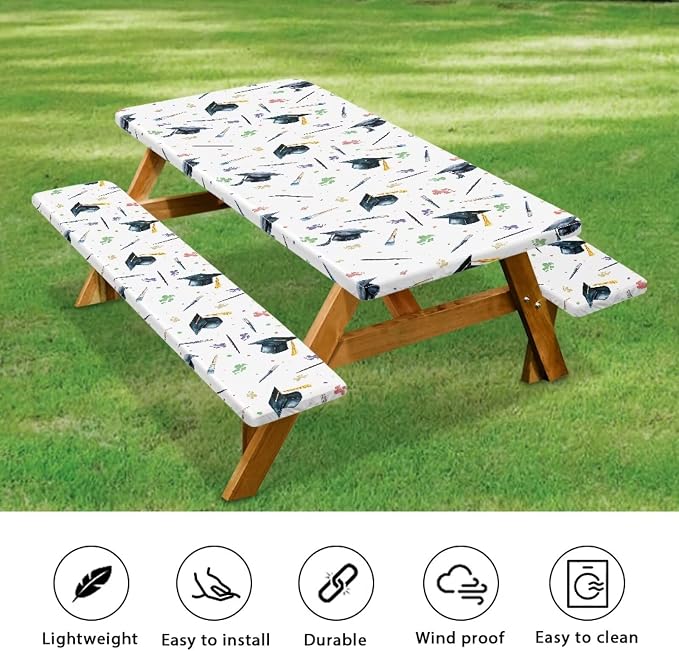 3 Pack Graduation Tablecloth - Rectangle Class of 2025 Table Cover for Graduation Table Decorations Party Decor Supplies Favors