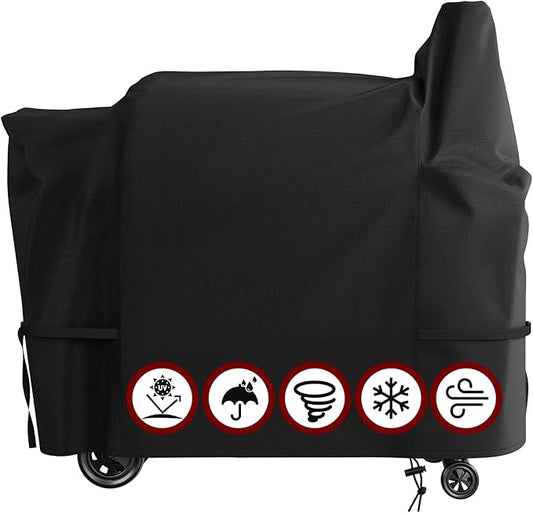 SHINESTAR Upgraded Smoker Grill Cover for Pit Boss (Black, Pit Boss 820/850)