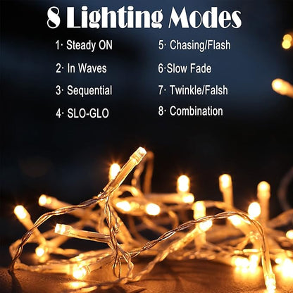 Eueasy Curtain Lights Outdoor, 300 LED Lights with 8 Lighting Modes. 15×3 FT Connectable, for Balconies, Fences, Stairs and Guardrails
