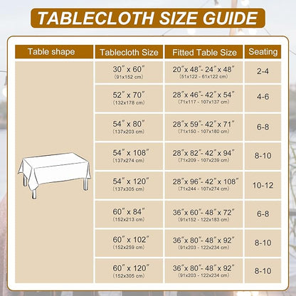 DWCN Square Tablecloth - 30 x 30 Inch - Waterproof Stain and Wrinkle Resistant Washable Table Cloth, Decorative Fabric Table Cover for Kitchen Dining Room Party and Outdoor Use, White