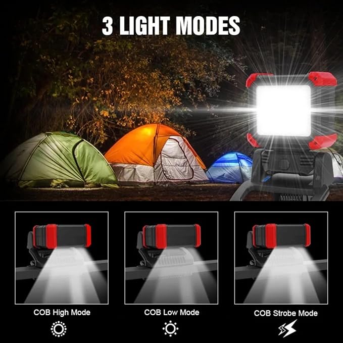 Portable Magnetic Clamping Work Light 270 ° Rotation Super Bright Light Charging COB LED Maintenance Lighting