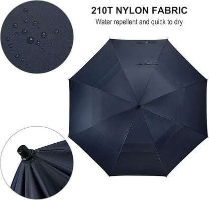 G4Free 80 Inch Golf Umbrella Extra Large Umbrella Double Canopy Windproof | Heavy Duty Oversized, Waterproof Stick Umbrella for Rain UV Protection, Fits 6-8 people for Doorman/Family/Patio