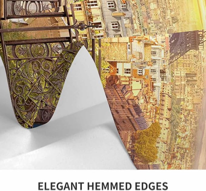 TKS MITLAN Sunset Pink Tablecloth Decor Paris Eiffel Tower Romance Table Cloth Dining Room Kitchen Table Cover 52 x 70 Inch Oblong/Rectangle